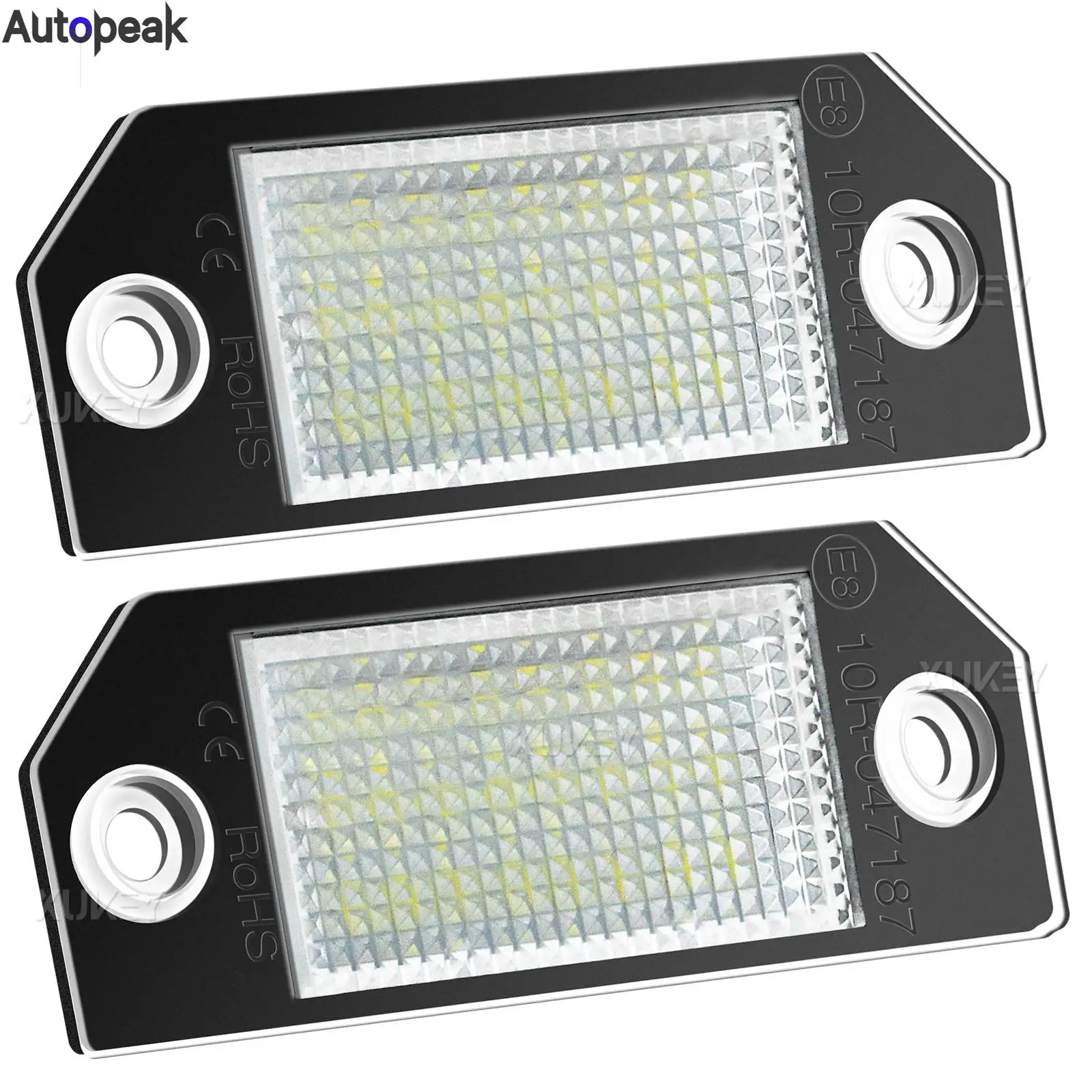 

2x LED License Number Plate Light Lamps 24SMD Car Accessories Lighting Part For Ford Focus 2 MK2 ST 225 MK3 2003- 2008 2009-2018