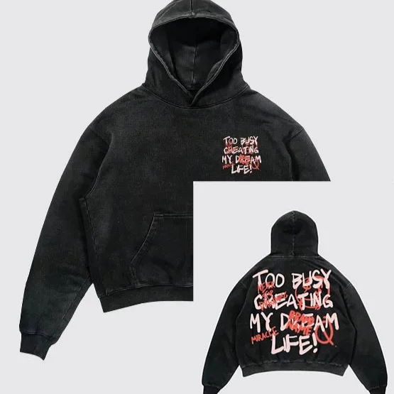 سويت شيرت بغطاء للرأس وسحاب Haome صغير مطبوع عليه حروف Clo سترة مفتوحة طويلة Sve فضفاضة تناسب ألياف البوليستر الحلوة