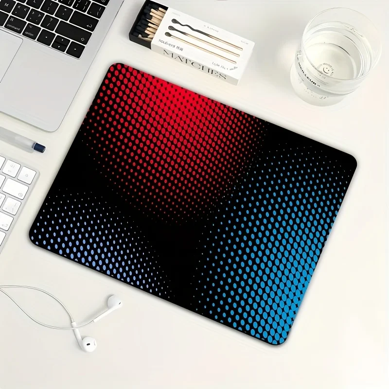 Neon Gradient Dot Design small mouse pad desk pad rubber anti-slip edge locking laptop office mat pc accessories gaming mats
