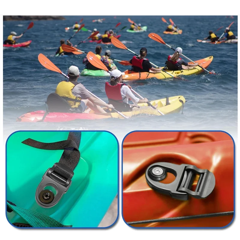 

B72A 4 шт., зажимы для сидений для каяка, сменные пряжки для каяка, аксессуары, защитная пряжка, лямка, нейлоновая регулировочная пряжка для рюкзака