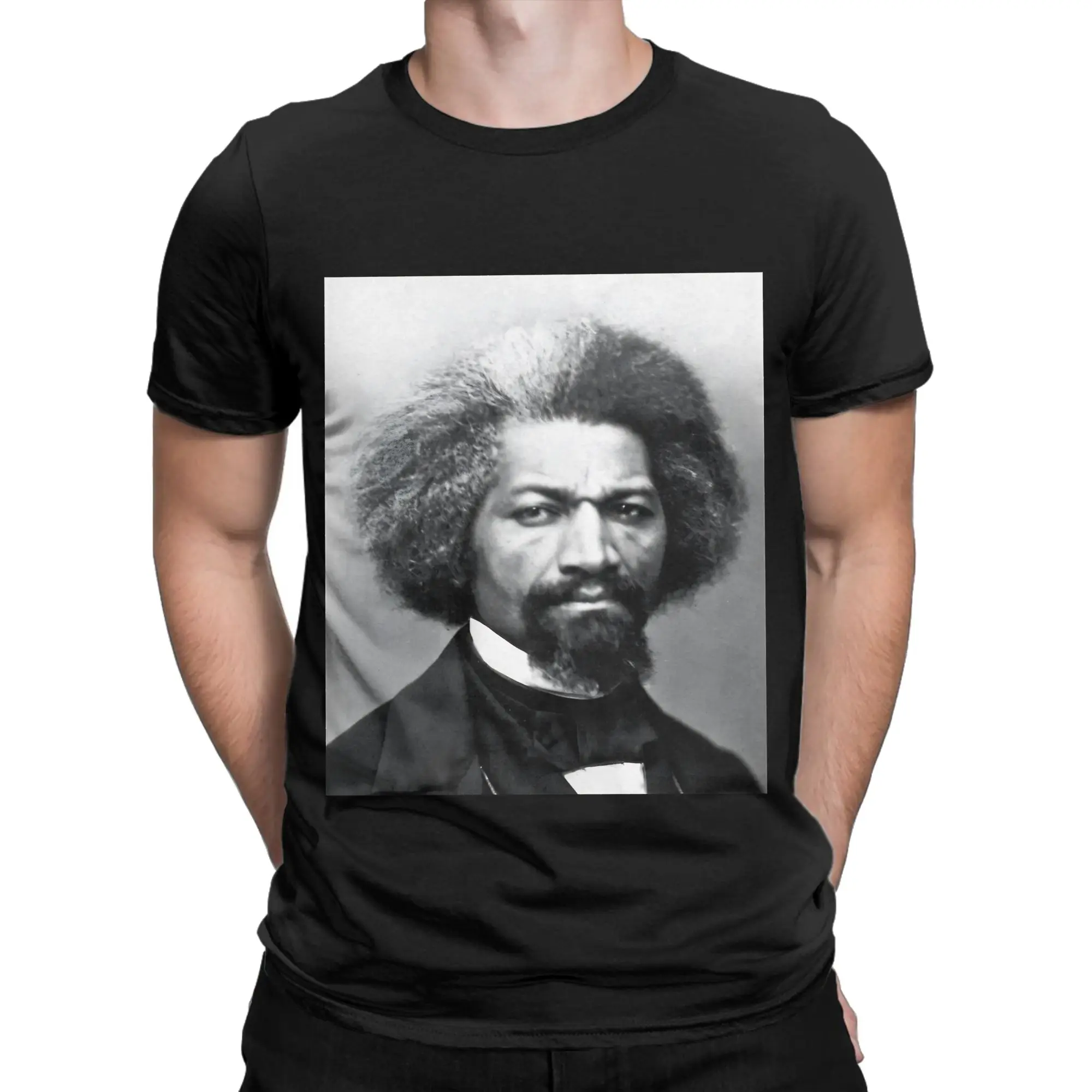 Portrait of Frederick Douglass Funny 100% Cotton T-Shirt Frederick Douglass Tees Tops For Men