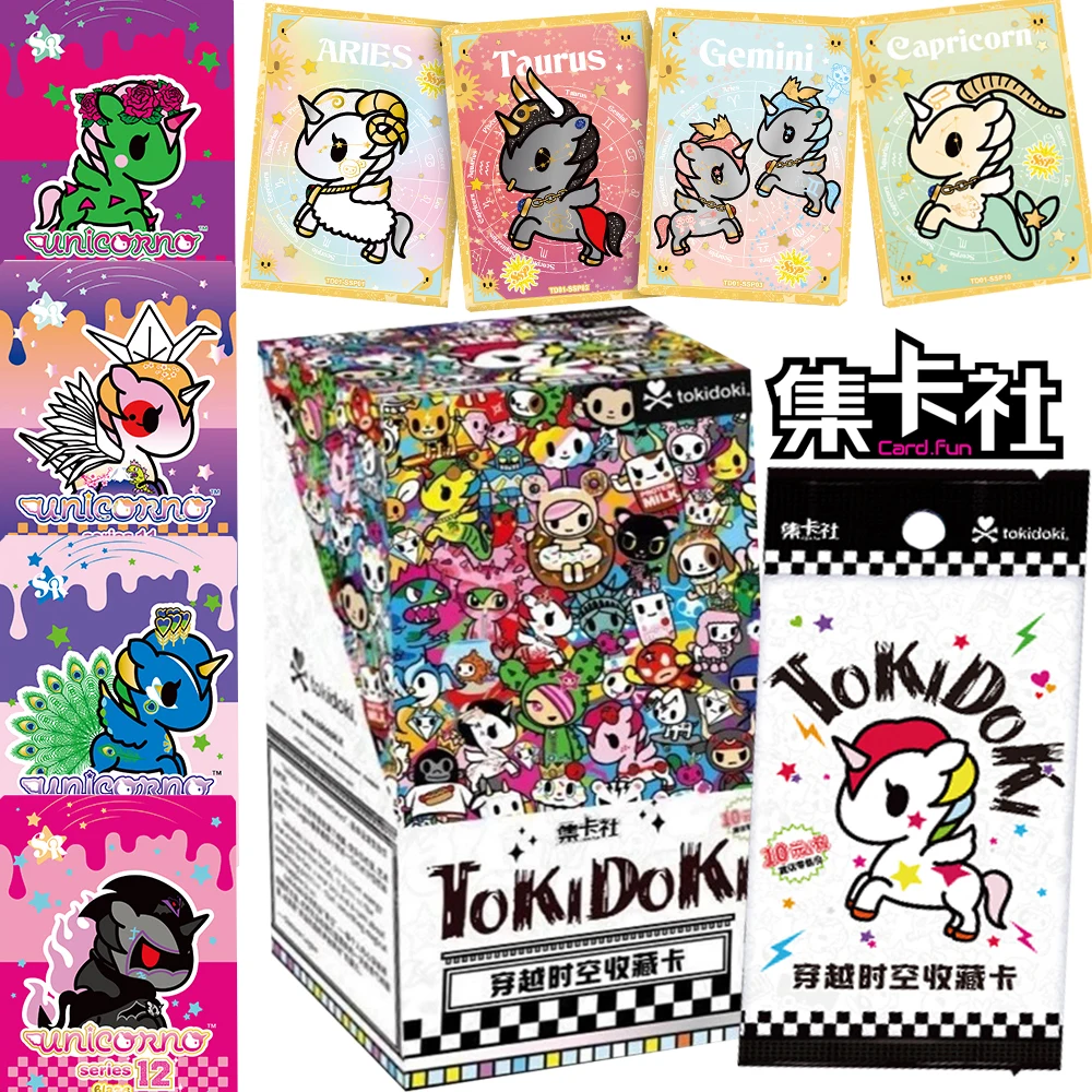 

Original CARDFUN Tokidoki Collection Cards Fashion IP Lovely Unicorn Festival Atmosphere Peripherals Cards Kids Table Toys Gifts