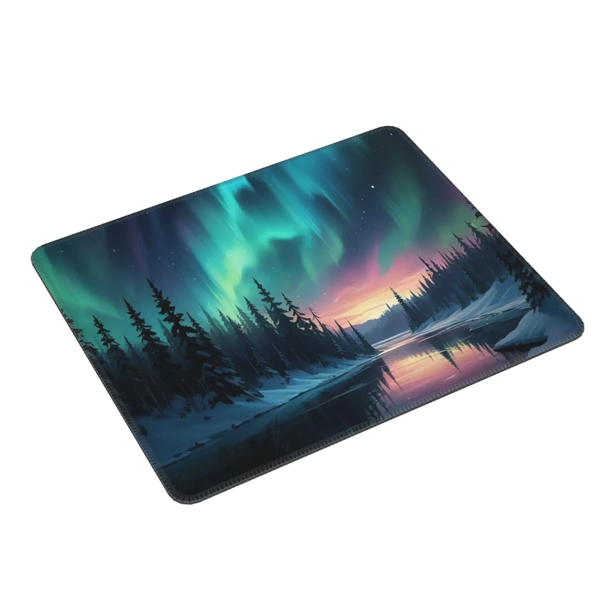 Arctic Starry Night And Pine Mouse Pad Computer Keyboard Mouse Mat Gamer PC Laptop Desk Mat Office Accessories Table Mats
