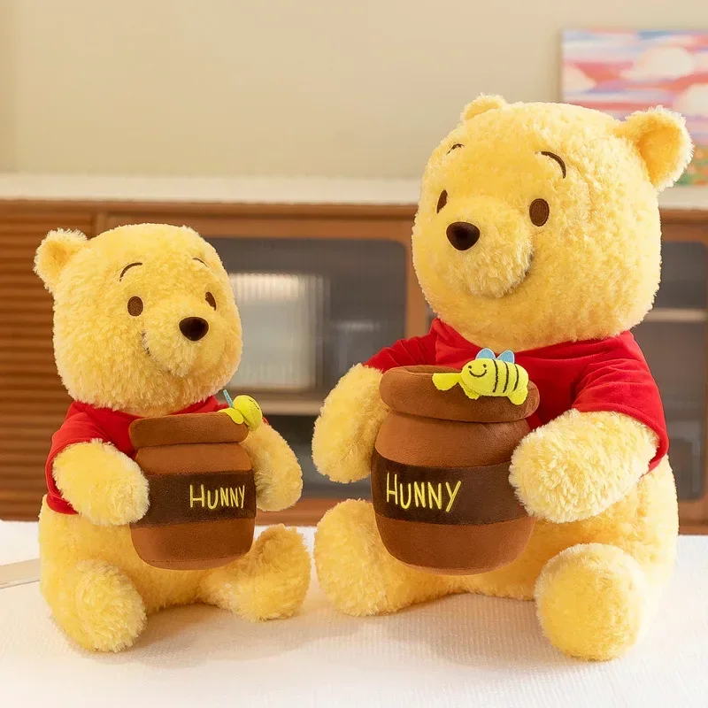 75 Cm Big Size Cartoon Disney Winnie The Pooh Soft Plushies Honey Jar Winnie The Pooh Stuffed Animal Doll Children Birthday Gift