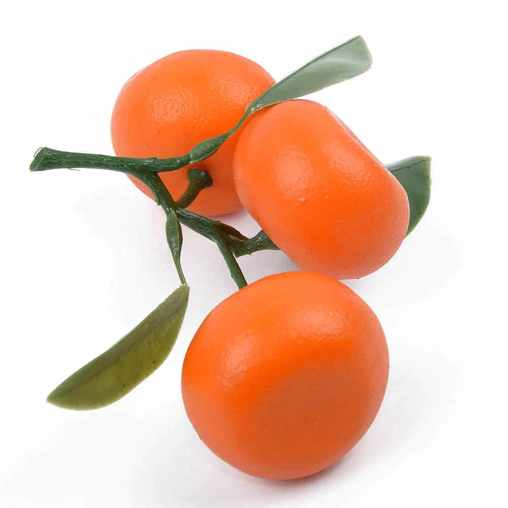 Tangerina artificial de alta qualidade para cozinha, acessórios artificiais, suprimentos de simulação, decoração de alimentos, frutas, 2020