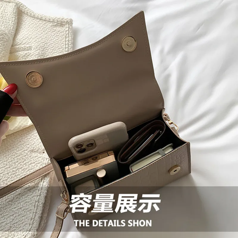 2024 New PU Leather Shoulder Bag Fashion Designer Small Handbag Top Handle Bags For Women Luxury Crossbody Bags Shopping Purse