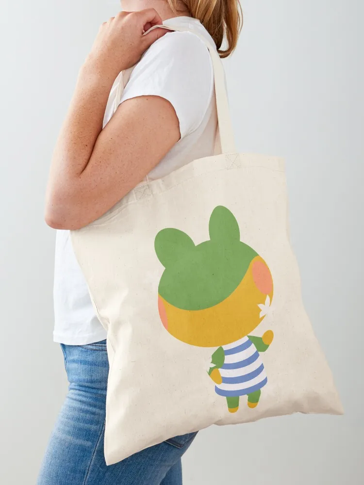 

Henry the Frog with Flowers Tote Bag Big bag women tote bag custom great custom canvas