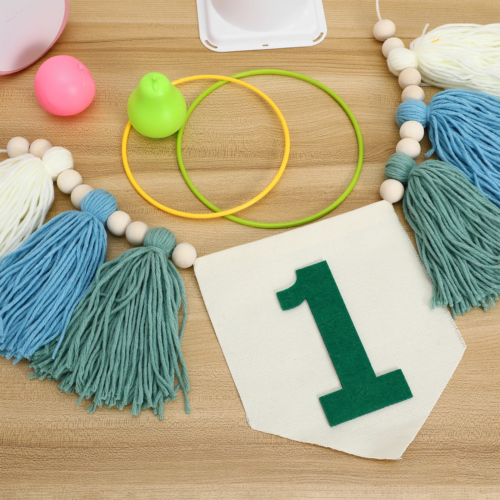 

Boho Tassel Banner Fringe Garland Hanging Decor Sign For First Birthday Highchair Decoration Macrame Nursery Wall Art