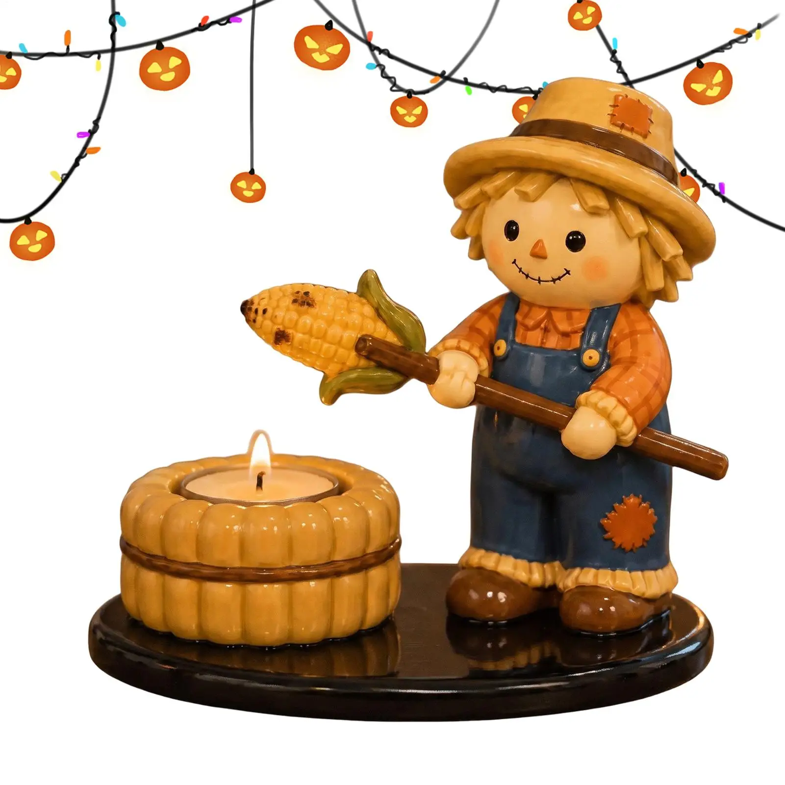 Tea Light Candles Holder Resin Funny Cute Campfire Desk Decor Tea Light Holder Candle Stand for Home Bedroom Living Room