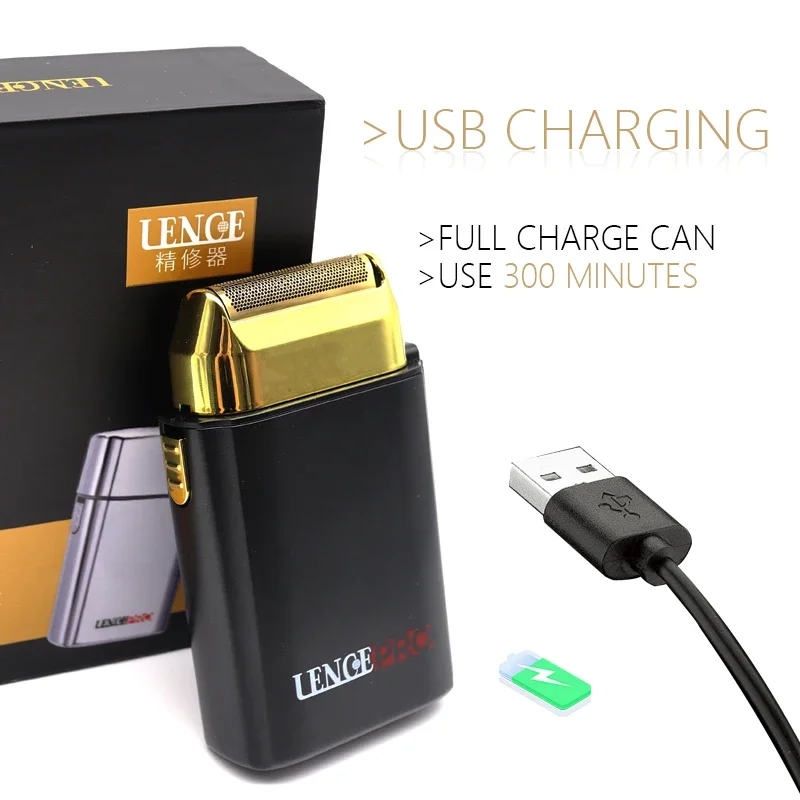 Машинка для стрижки волос Lence Pro FF1S, металлический корпус, 0 мм, 9300 об/мин