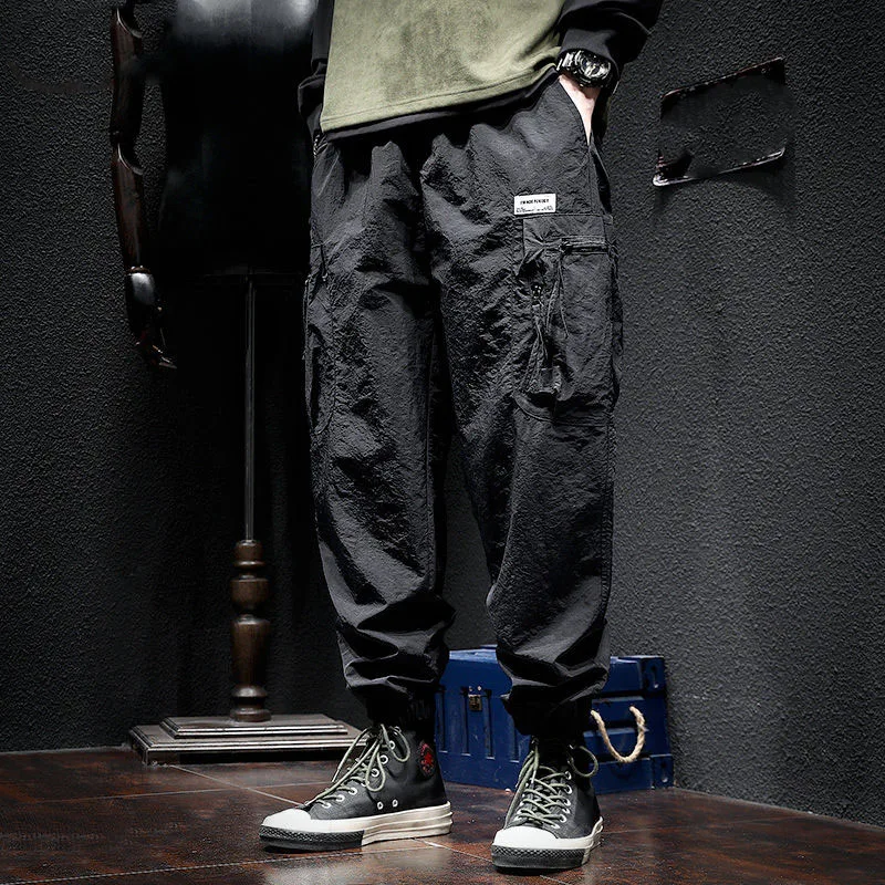 New Spring and Autumn Fashion Brand Large American Splice Work Dress Loose and Versatile, Handsome Youth Men's Casual Pants