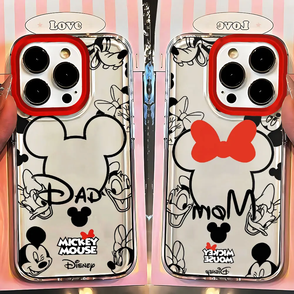 Mickeys Minnies Yk2 Red Cute Clear Space Phone Case For Huawei P 30 50 Pro Lite Nova 5 6 7 9 7SE Pro 5G Transparent Cover