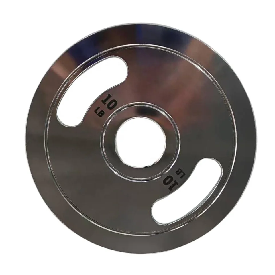 New Style Gym Fitness Steel Weight Plates 10 Pound Men Women Unisex Bodybuilding Power Lifting High Quality Chrome Barbell Discs