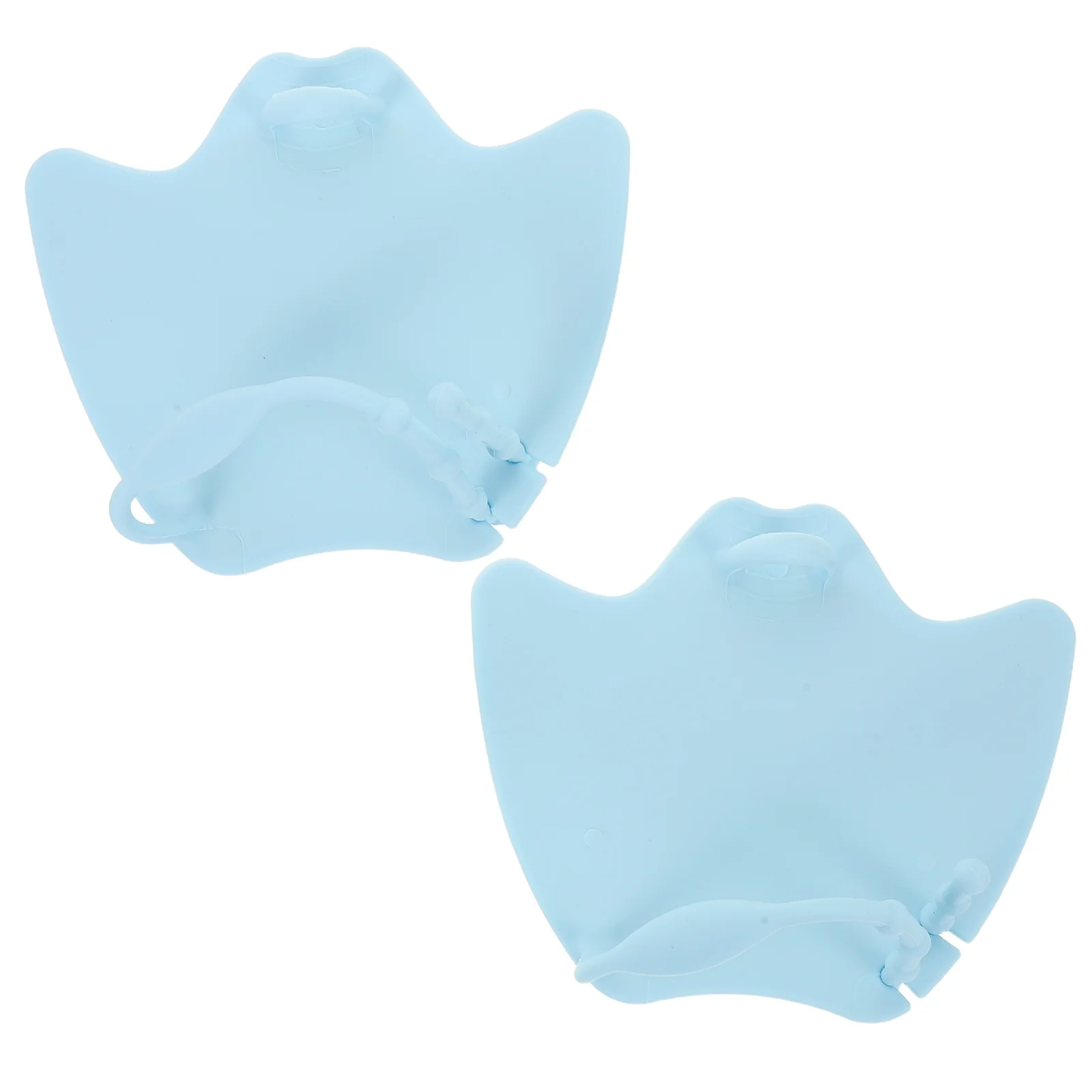 

Hand Paddles for Swimming Adult Hard Board Silicone Webbed Sky-blue Flippers Child