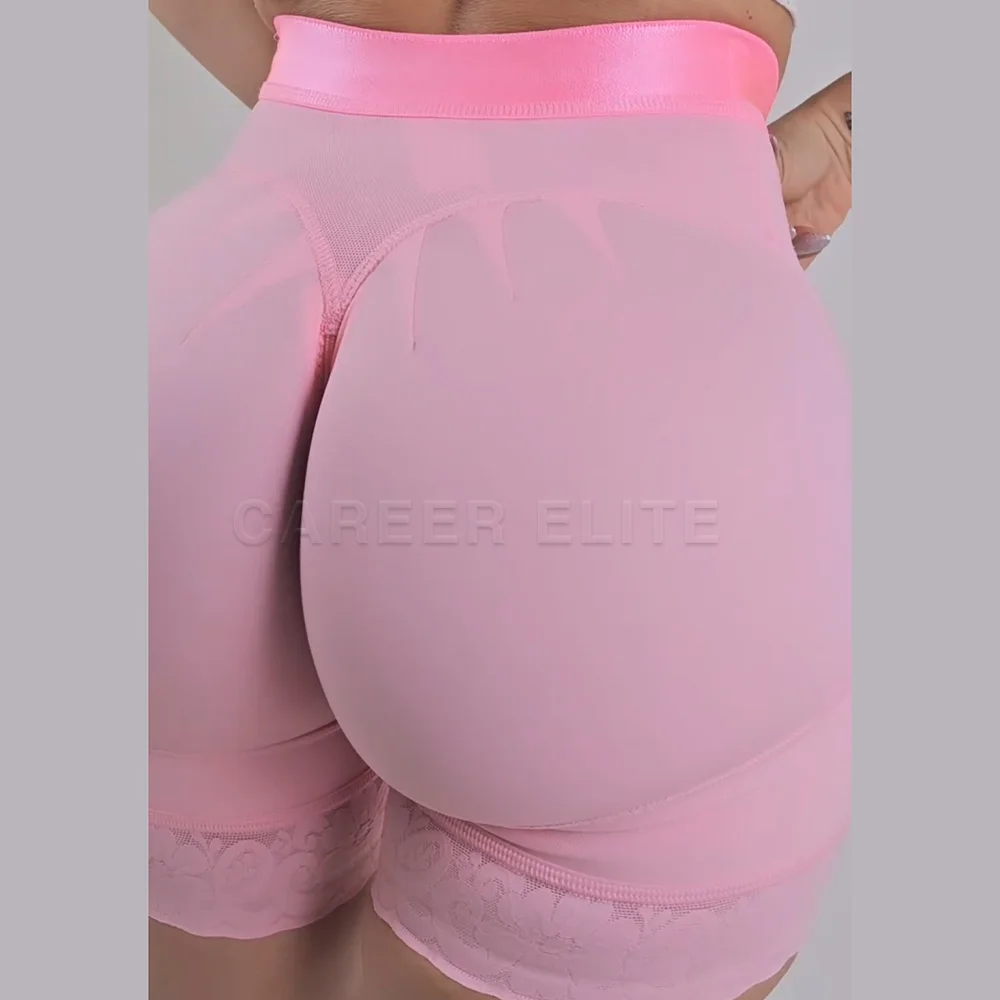 Women Butt Lifter Shapewear Shorts Hip Enhancer Body Shaper Sheath Flat Belly Tummy Control Panties Pink Shapewear Fajas Bbl