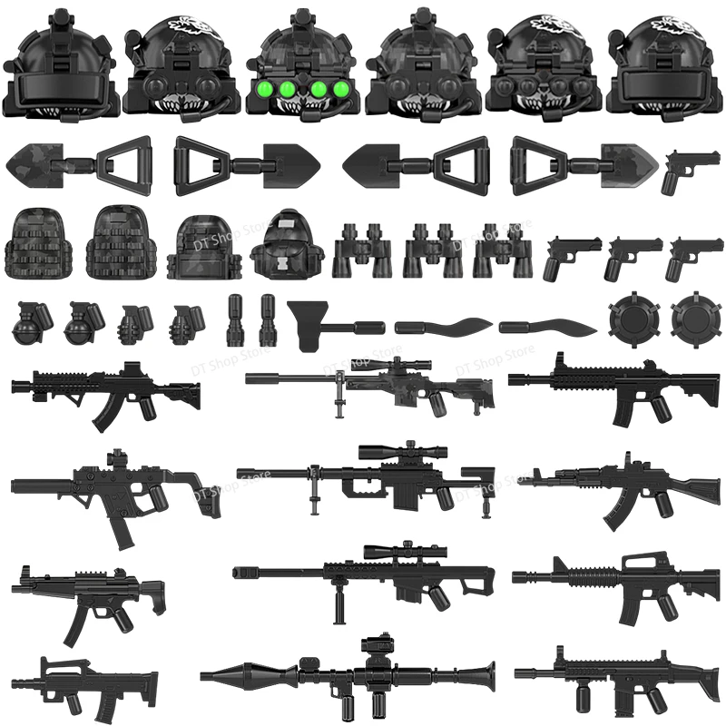 เกมใหม่การศึกษาตัวเลขการกระทําทหารอุปกรณ์เสริมอาวุธ Building Block ของเล่นสําหรับของขวัญเด็ก WM2598-WM2603