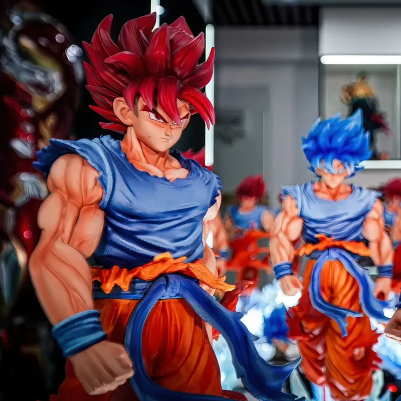 Bandai Dragon Ball GT Unicorn Super Blue Goku GK Statue LED Light Figure Model Ornament Gift For Men - view 3