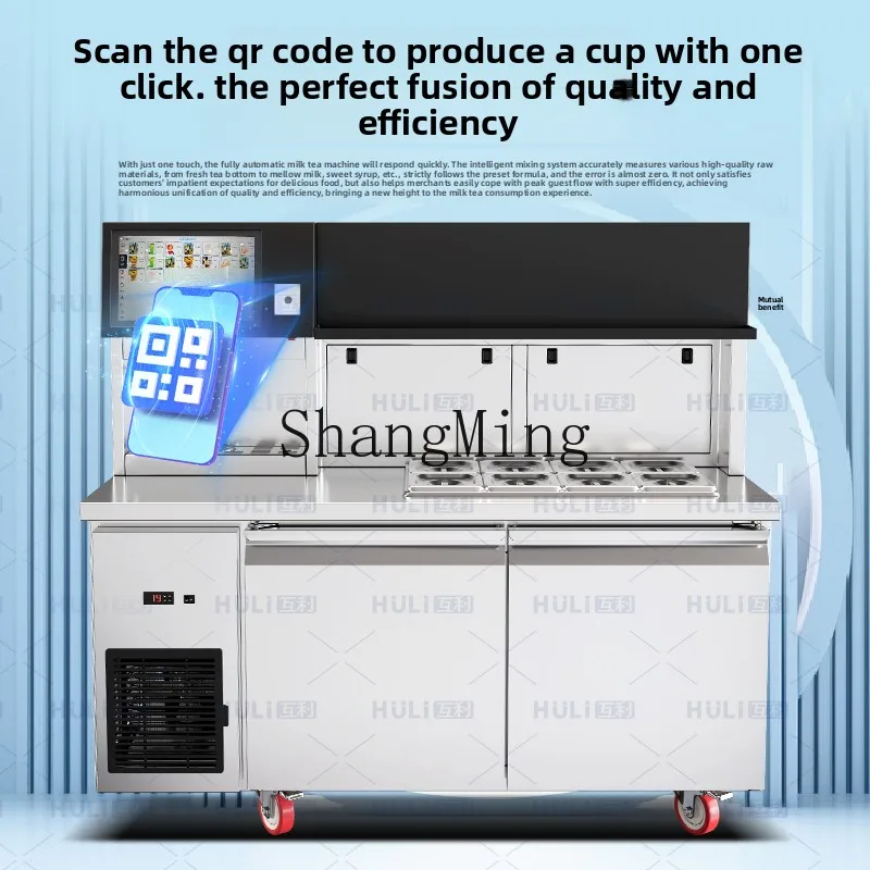 LXY automatic multi-function chain franchise milk tea equipment full set of slotting water bar console