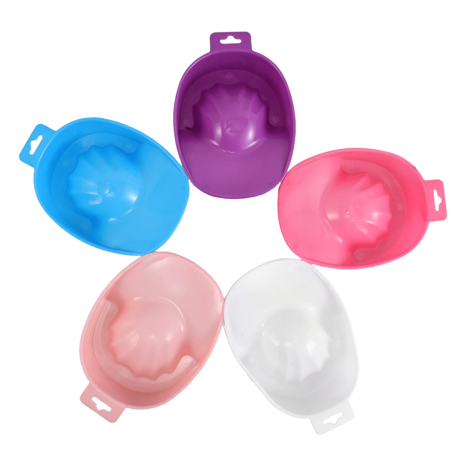 5 قطعة مسمار تمرغ السلطانية مريح واسعة الفم مانيكير حوض نقع قبالة إزالة طلاء الأظافر السلطانية سبا مانيكير حوض سبا السلطانيات