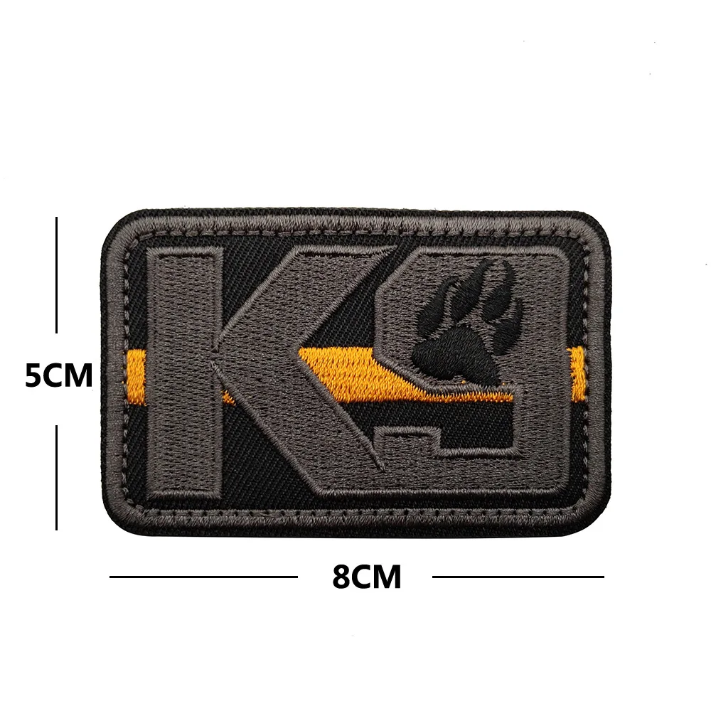 K9 Infrared IR Reflective Service Dog Rescue Embroidery Patch Military Tactical Patches Emblem Embroidered Badges Thin Blue Line