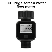 Digital Water Flow Meter High Accuracy IP6X Measure Water Consumption Flow Rate for Outdoor Garden Water Irrigation Hose Tool