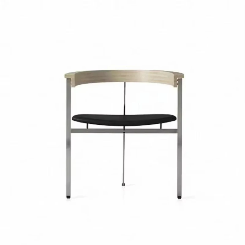 

Stainless steel dining chair for household dining table with designer creative backrest