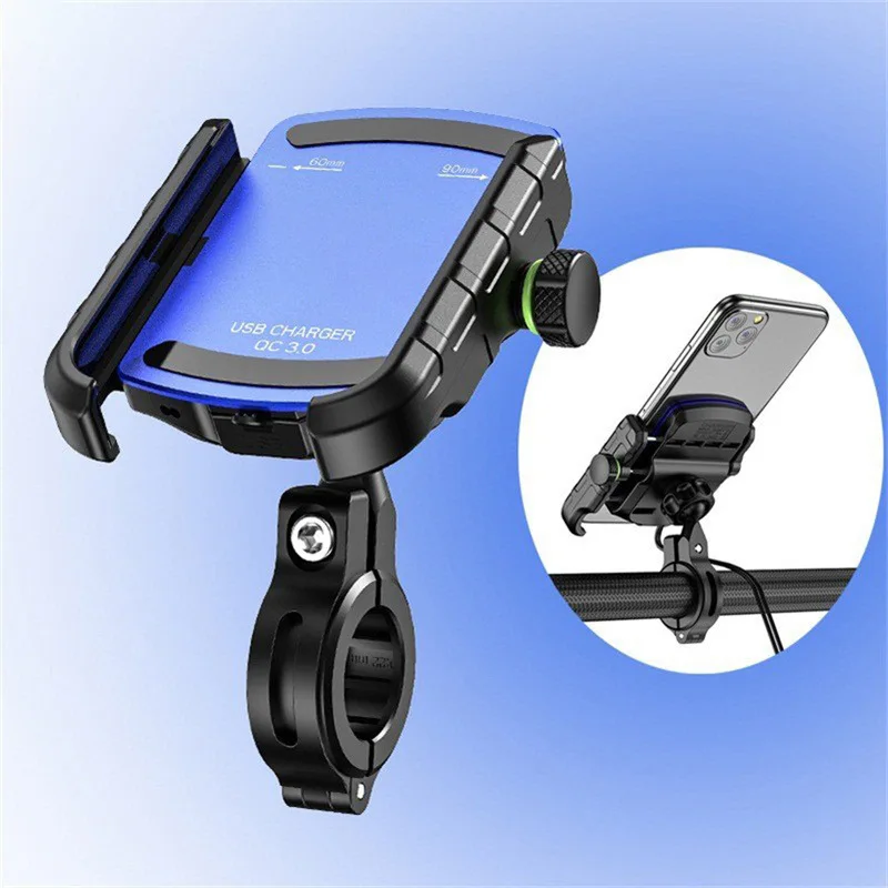 12-24V Fast Charging Scooter Mobile Phone Holder, Navigation Bracket with Charging Function