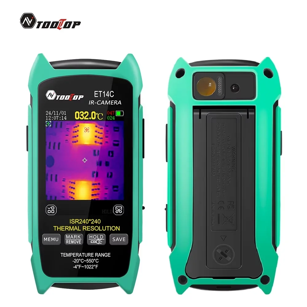 جهاز تصوير حراري TOOLTOP ET14C مقاس 2.8 بوصة مع عدسة ماكرو -20~550 ℃   تحليل برامج الكمبيوتر الحرارية كاميرا الأشعة تحت الحمراء الكهربائية #5