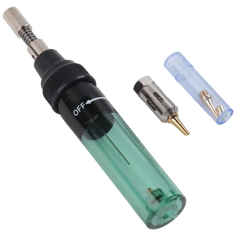 M12K-1300℃ Celsius Butane 4 In 1 Gas Soldering Iron Welding Pen Burner Welding Soldering Kit A+B