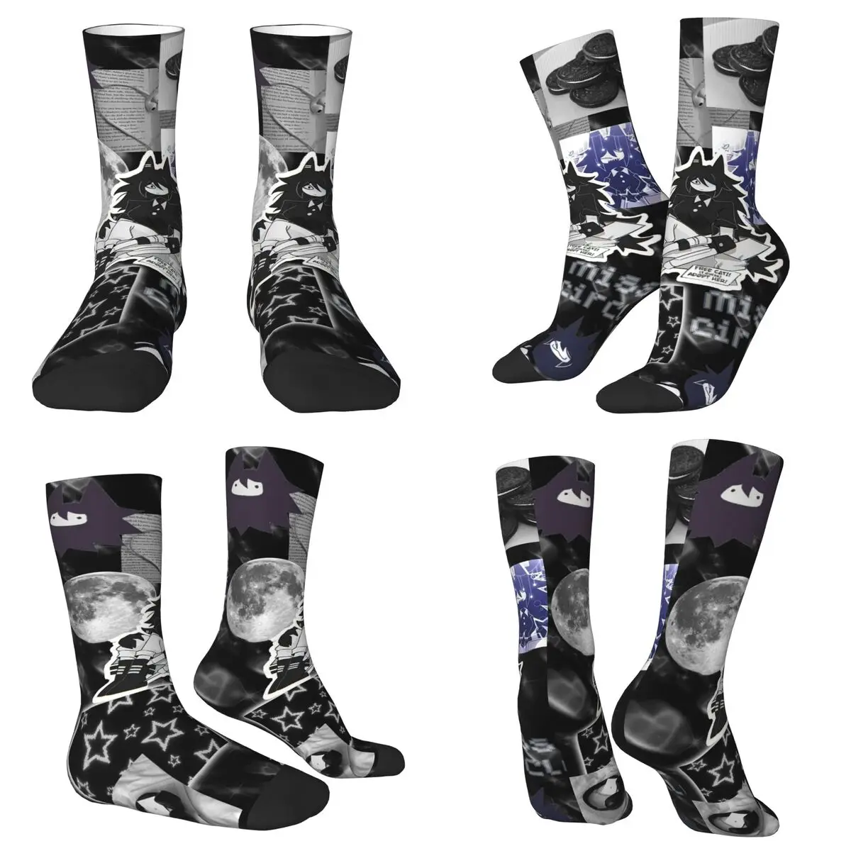 All Seasons Crew Stockings Miss Circle Game Socks Crazy Hip Hop Long Socks for Men Women Valentine's Day Gifts