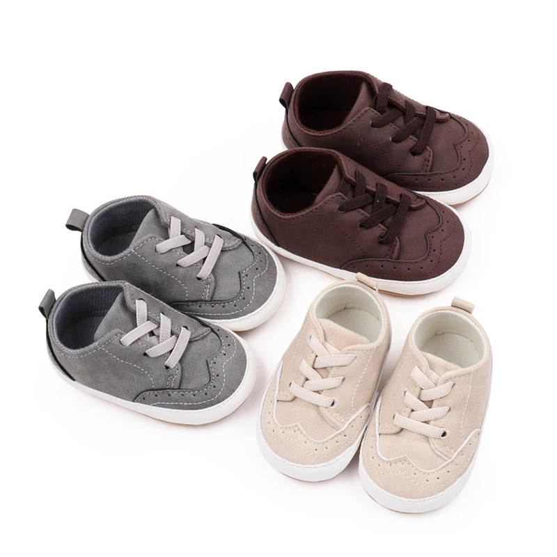 

Baby Shoes Sneaker Casual Wearing Shoes for Spring and Autumn TPR Sole Anti-slip High Quality Soft PU for Baby Boy Girl BBW7087
