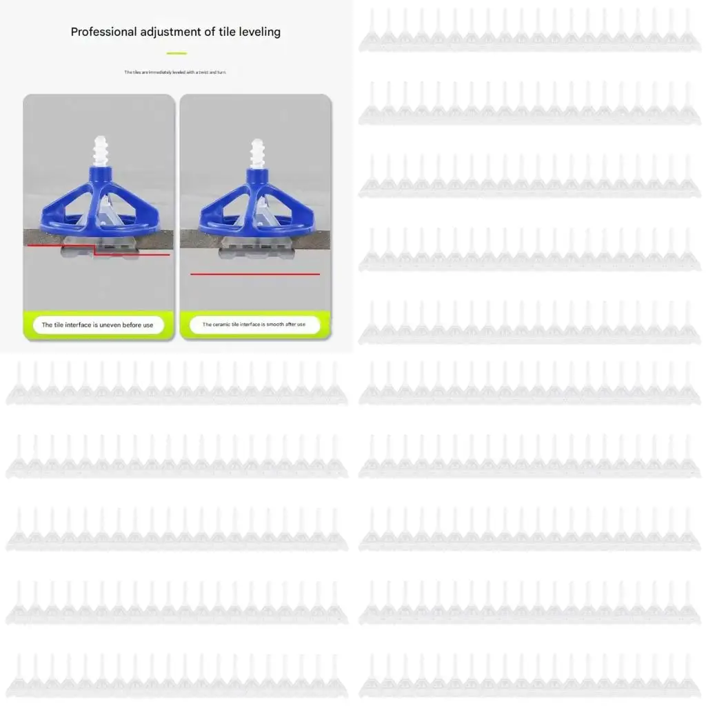 

100Pcs Spiraling Ceramic Tile Leveling System Clips Leveler Spacer Straps Wadge high quality