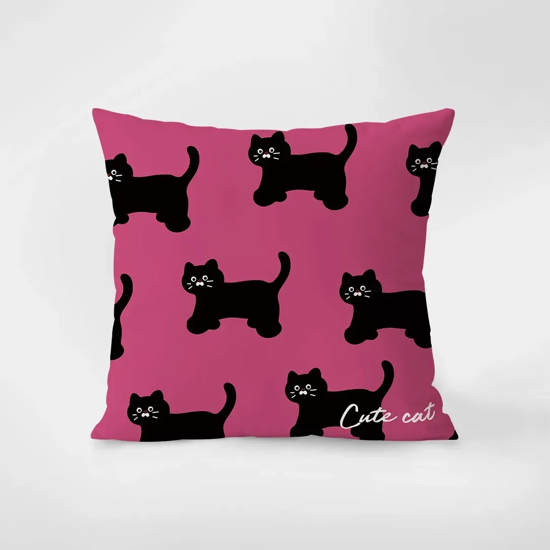 Creative Cat Pillowcase Interior Decoration Office Living Room Home Pillowcase40x40cm 16x16Inch ，45x45cm 18x18Inch