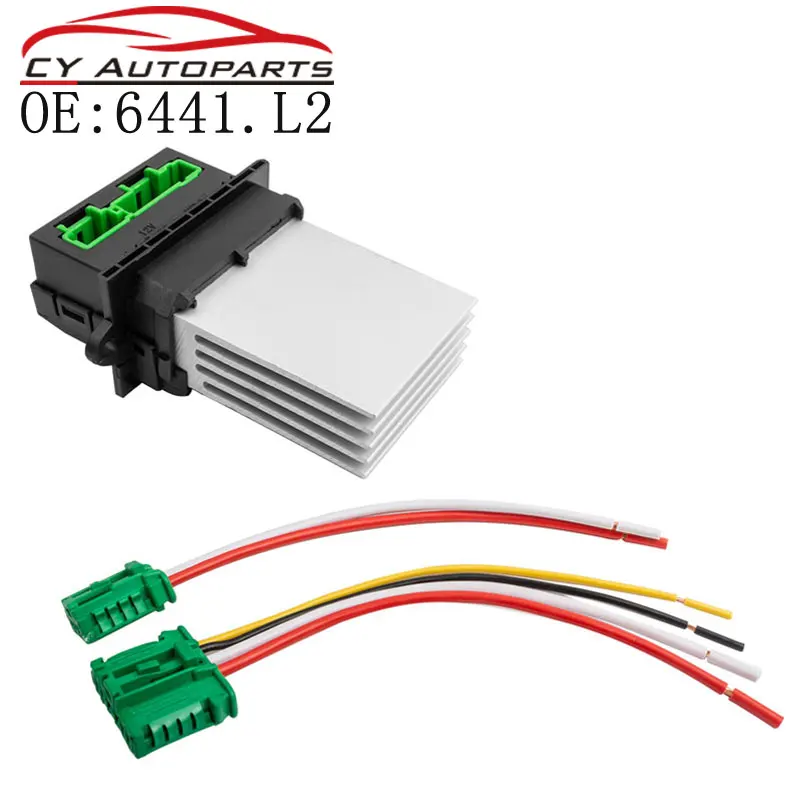 6441.L2 6441L2 New Air Conditioning Blower Resistor+Connector/Wire For Citroen Renault Megane Scenic Clio