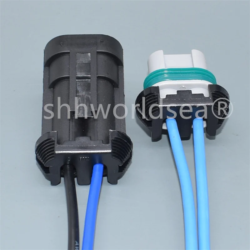 1 Set 2 Pin 6.3mm Socket 15363990 15363993 15344054 Auto Fan Radiator Connector For BUICK Toyota Map Sensor Connector