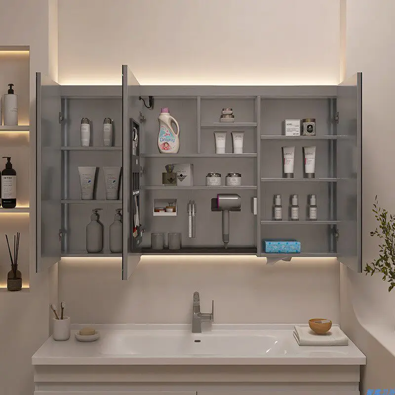 Makeup Space Saver Storage Decorations Cupboard Organizer Mirror Gabinete Home Furniture Partitions Luxury Bathroom Cabinet