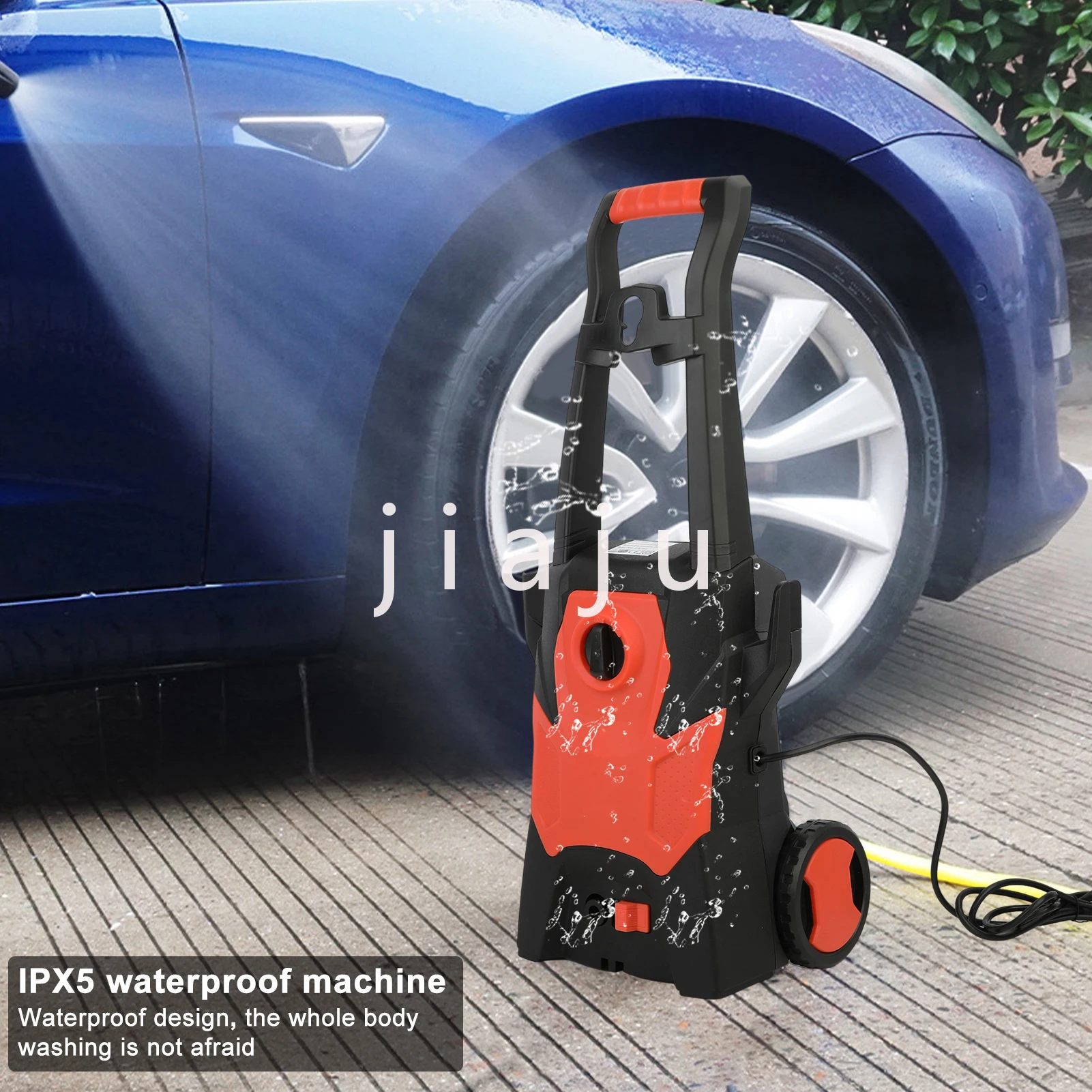 Car Mounted High-pressure Car Washing Machine, Portable Cleaning Machine, Household 1400W High-pressure Water Gun, Car Cleaning