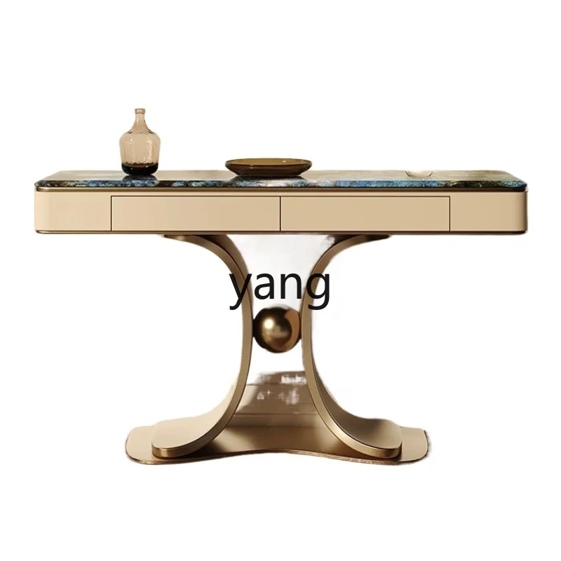 

LTT natural luxury stone entrance table with drawers into the door entrance cabinet