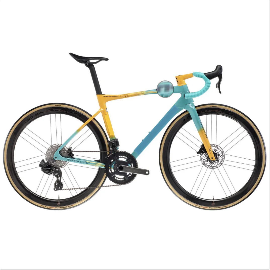 Велосипед Specialissima RC Pantani Carbon Racing Bike Ultra WTO 45mm 24 Speed WRL с двойной подвеской, дисковыми тормозами и обычными педалями