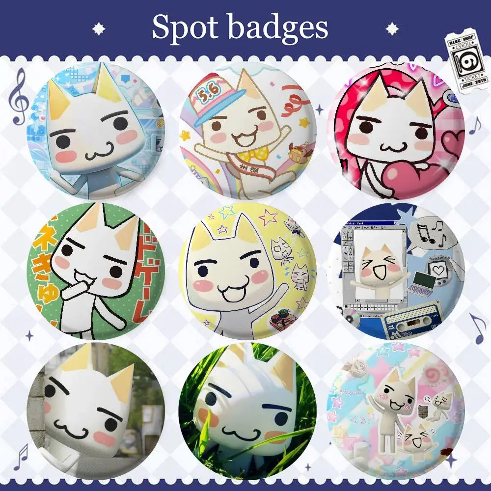 Badge rond laser Toro Inoue, motif dessin animé mignon, articles raffinés en stock