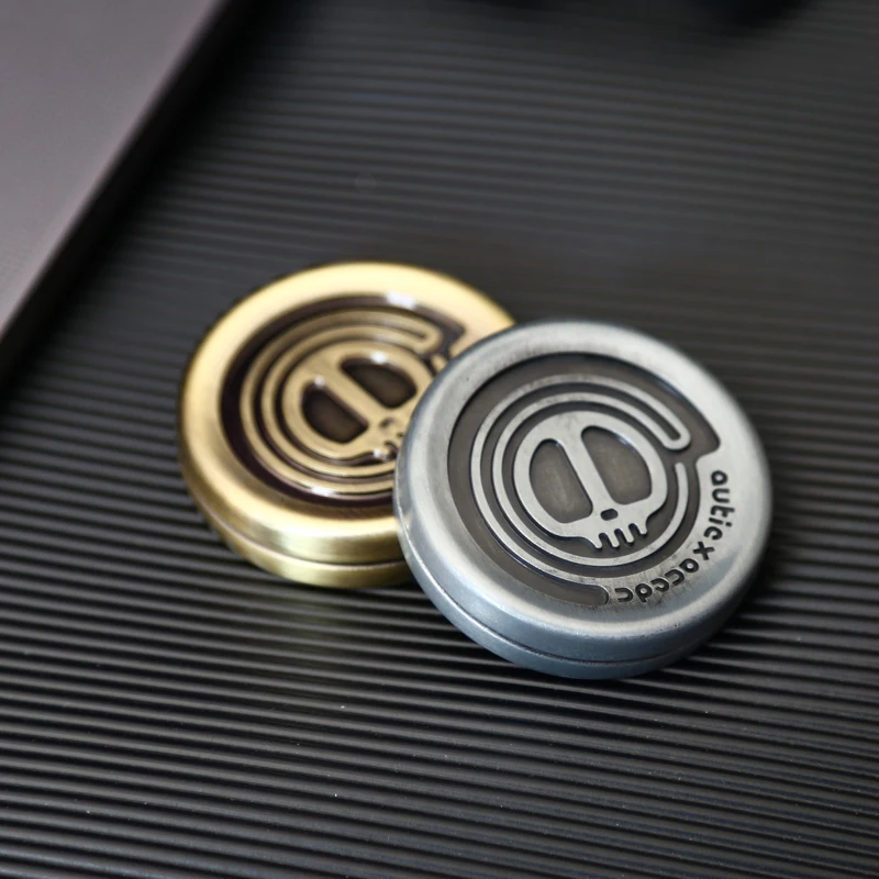 Metal EDC Stress Relief Toy Magnetic Fidget Coins Adult EDC Sensory Toy for Autism Devil Milk Cap Stress Spinner Adult Gift