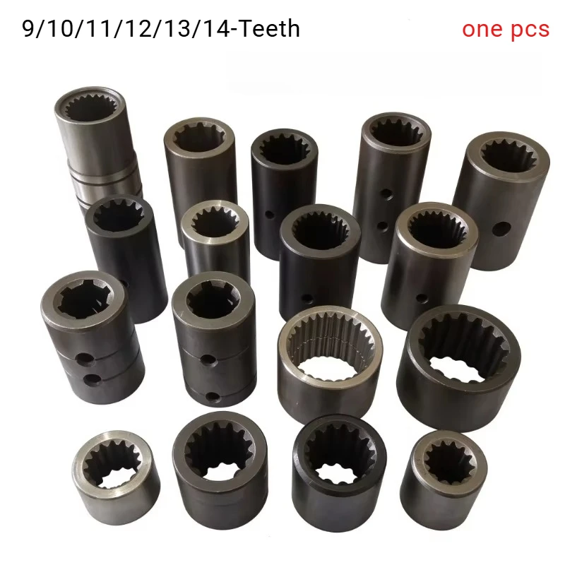 1PCS Internal Spline Gear Sleeve for Tractor PTO Driveline 10/12/13/14 Teeth Transmission Coupling Connector Steel