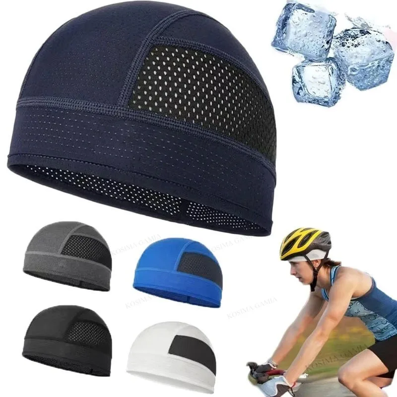 

New Motorcycle Helmet Inner Cap Hat Quick Dry Breathable Mesh Hat Racing Cap Under Helmet Beanie Cap Motocross Motor Helmet Hat