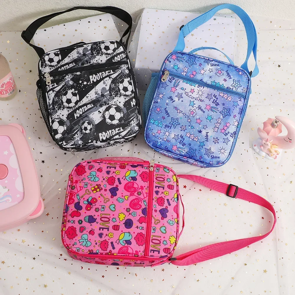 2023 New Cartoon Children\'s Lunch Bag Student Vertical Crossbody Bento Bags Girl Outdoor One Shoulder, lunch box bag