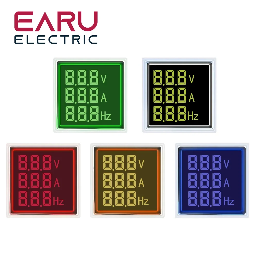Led Digital Voltímetro e Amperímetro Amperímetro Vermelho Luzes de Sinal Medidor de Tensão Atual Volt Amp Tester Detector hz ac 20500v 1100a 220v