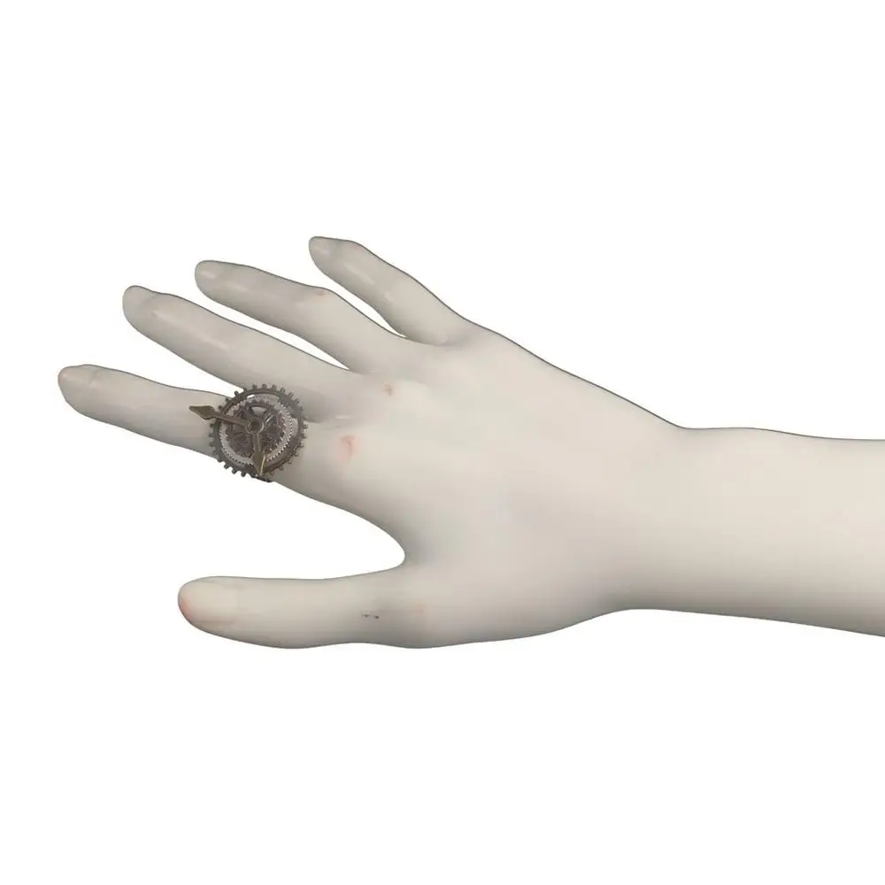 New Antique Steam Punk 3 Ring Clock Fear Fingering Ornaments  for Women Men Party Jewelry