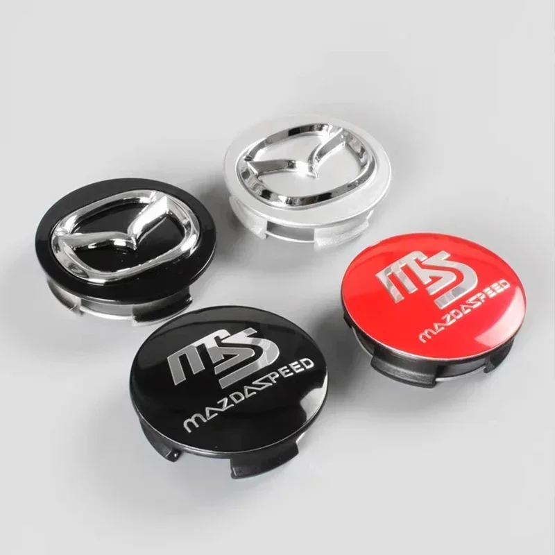 4pcs 56mm Wheel Center Cap Logo Hub Cover Badge Emblem For Mazda 6 3 CX5 2 CX7 Demio Atenza Axela MX30 CX30 CX3 CX9 MX5 RX8 RX7