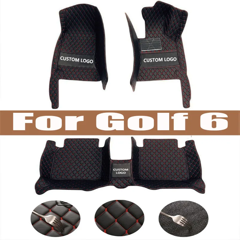 

Car Floor Mats For Golf 6 2012 2011 2010 2009 Carpets Foot Pads Custom Accessories Interior Pedals Product Rug For VW vw