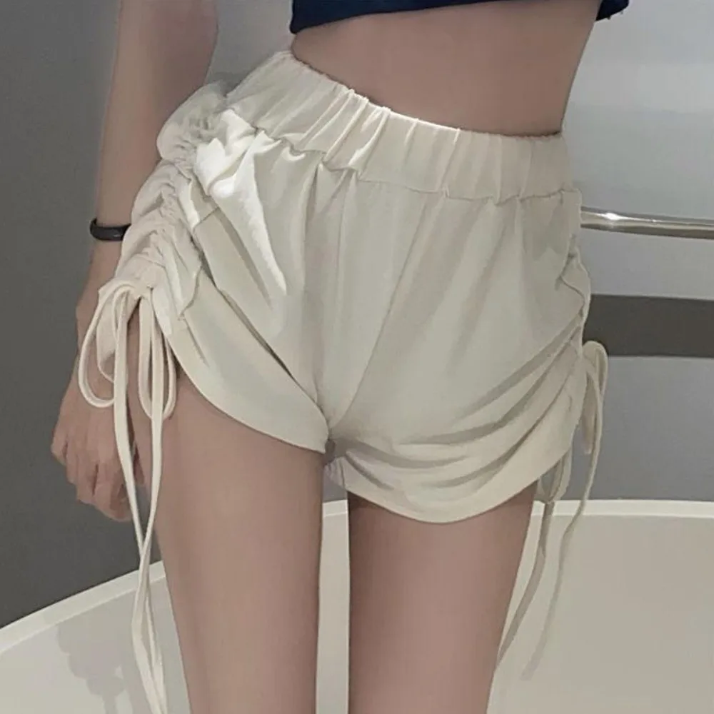 

Модные спортивные брюки на шнурке, облегающие пижамные штаны, женские короткие брюки, эластичные брюки, женские повседневные брюки, уличная одежда