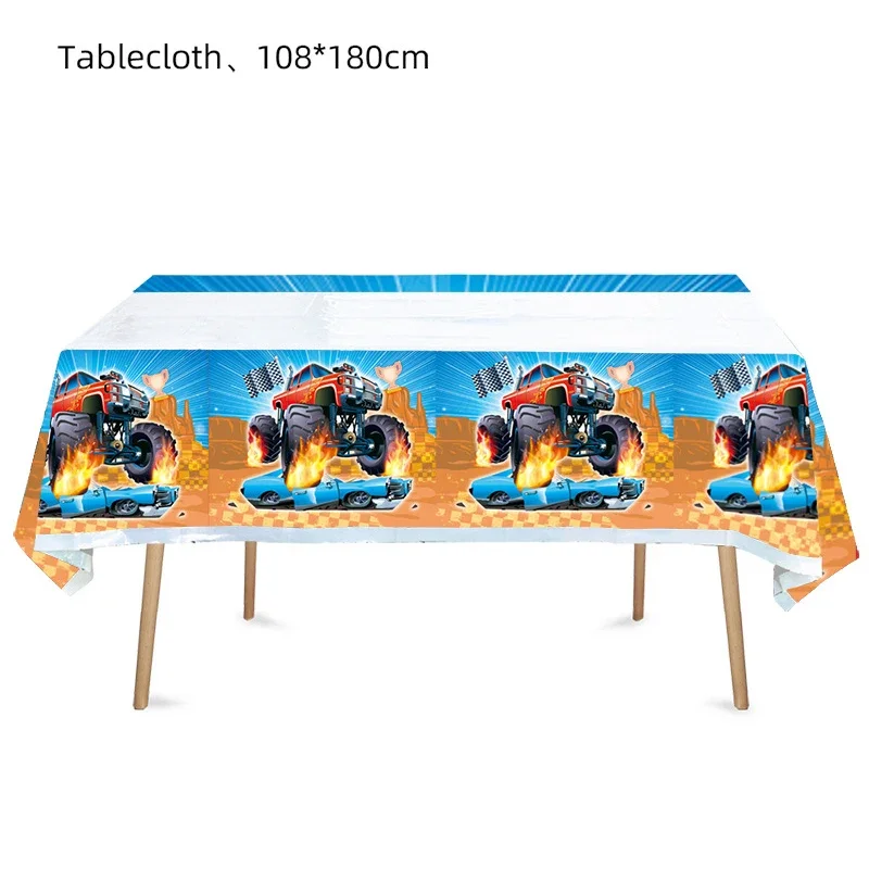 New Blaze and the Monster Machines Birthday Party Decor Banner Balloon Tableware Festive Event Supplies Free Custom Background